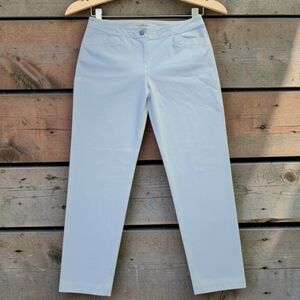 Eileen Fisher White Pants Slacks Women's Size S/P 8-10 Cotton Blend Summer